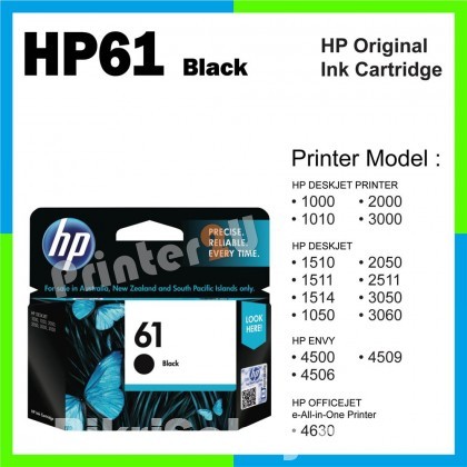 HP 61 Black Original Ink Cartridge (CH561WA)